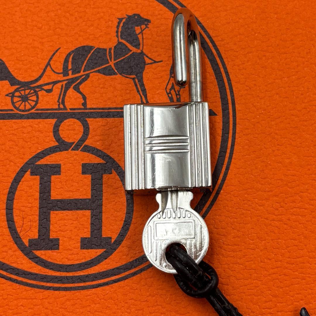 エルメス HERMES カデナ/南京錠 鍵セット No.121 シルバー 美品