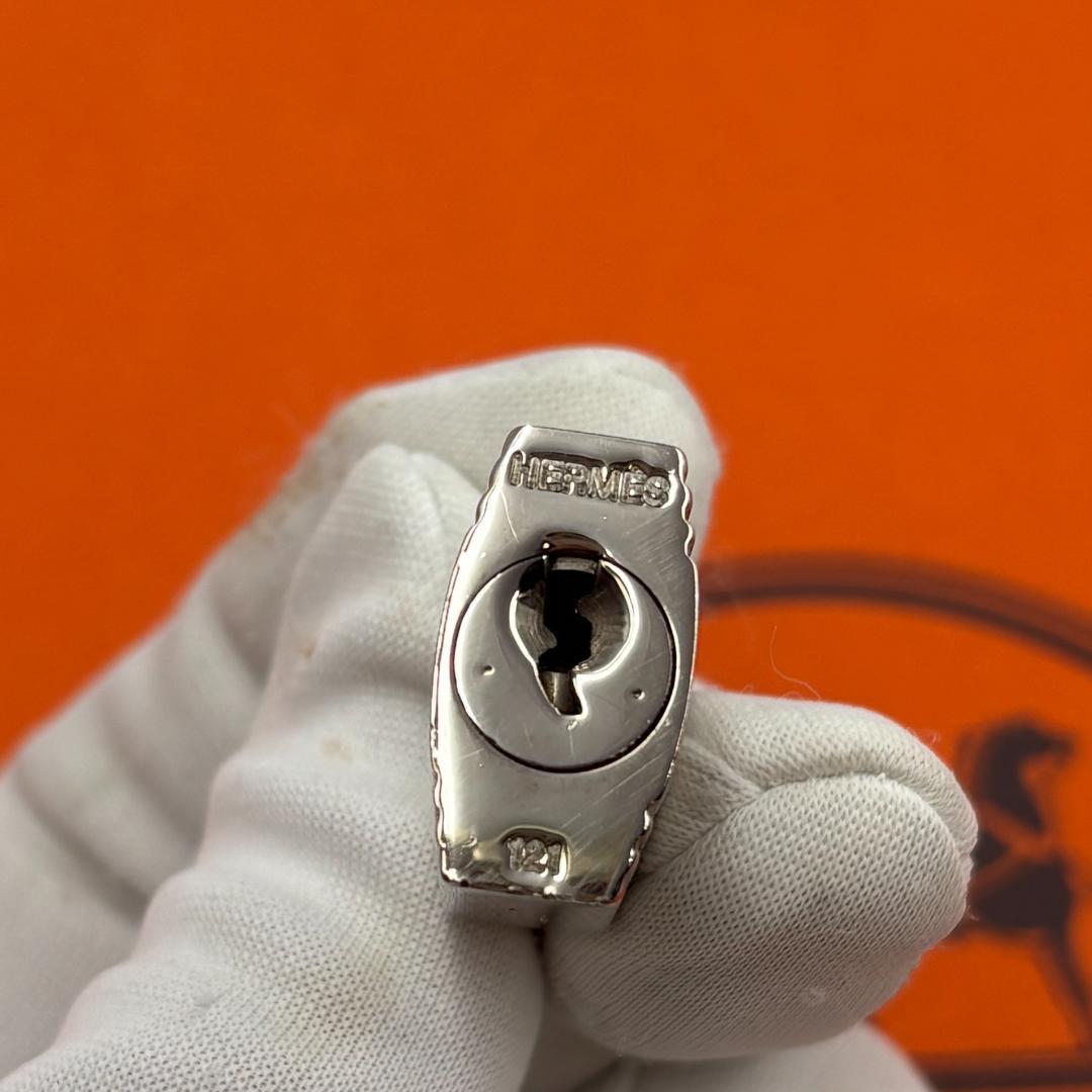 エルメス HERMES カデナ/南京錠 鍵セット No.121 シルバー 美品