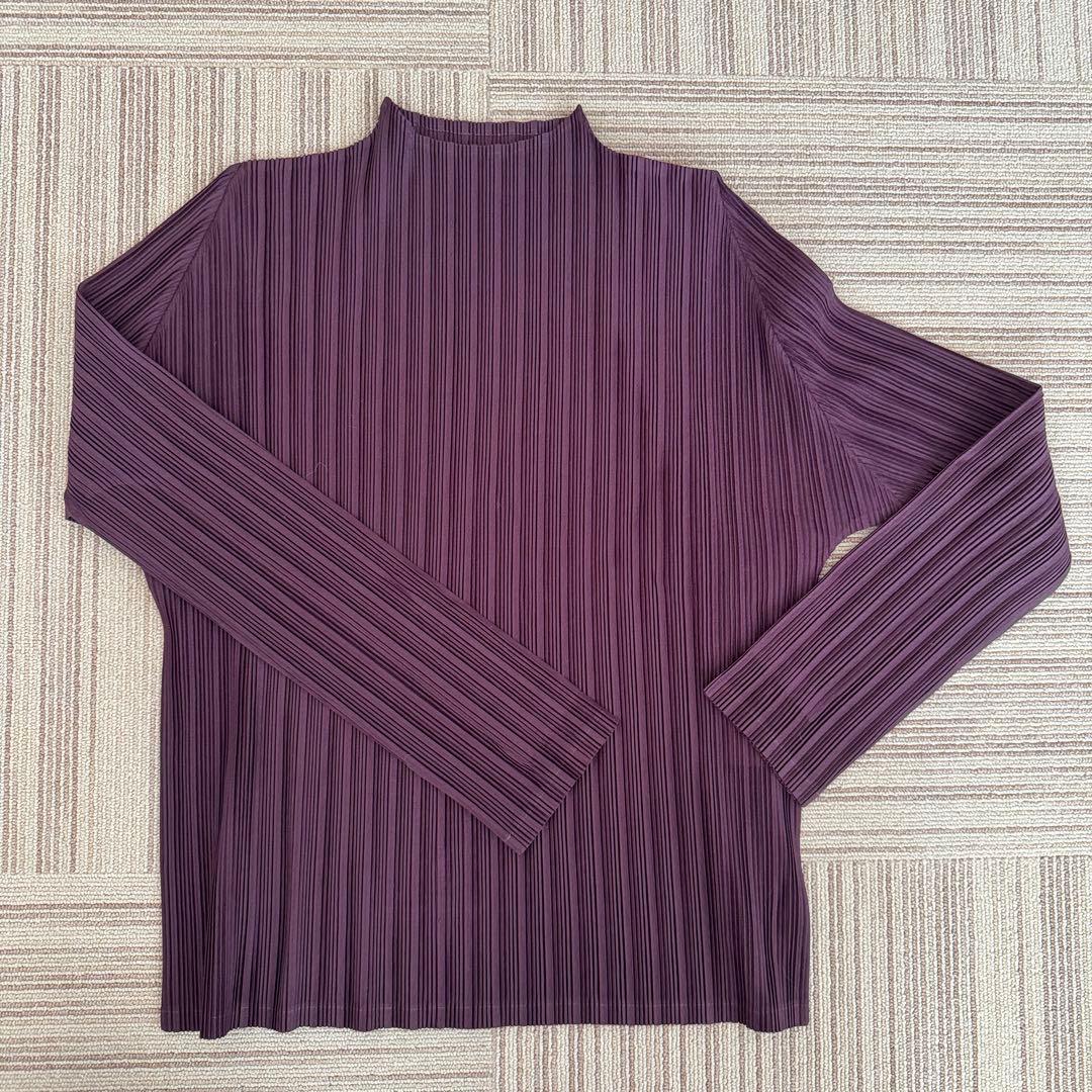 PLEATS PLEASE プリーツプリーズ ハイネック 長袖 リブ
