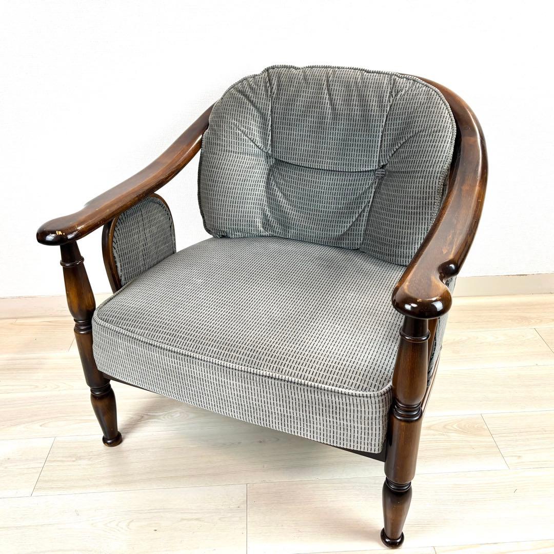 オールドカリモク　コロニアル　アームチェア　肘付き　karimoku