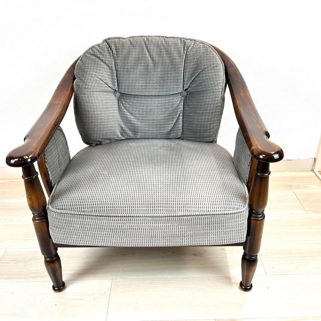 オールドカリモク　コロニアル　アームチェア　肘付き　karimoku