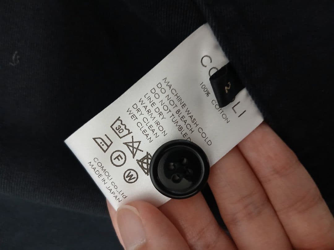 【￥ASK】COMORI ブラック カバーオール メンズ