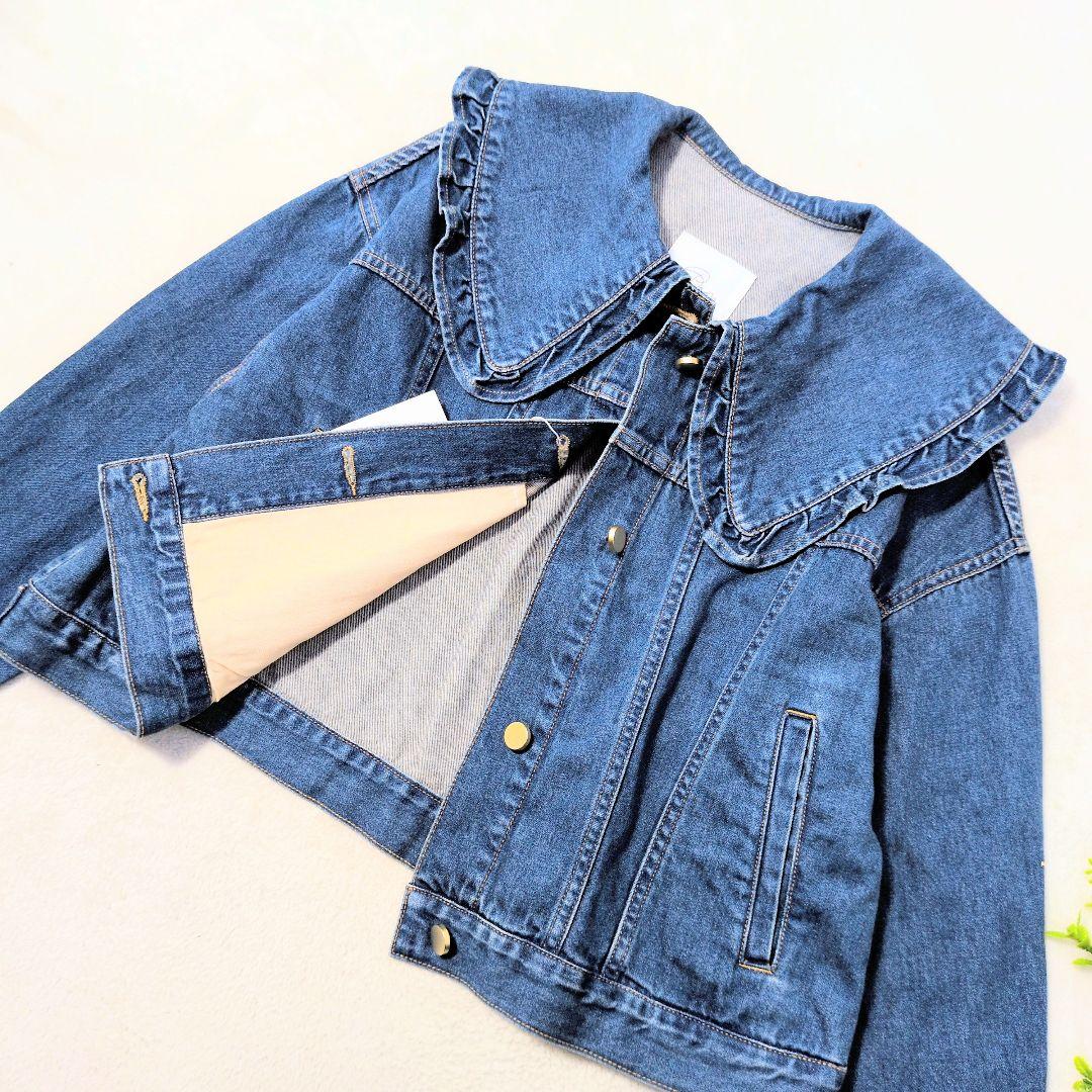 【タグ付】La Buoteque BonBon　デニムジャケット ビッグカラーＦ