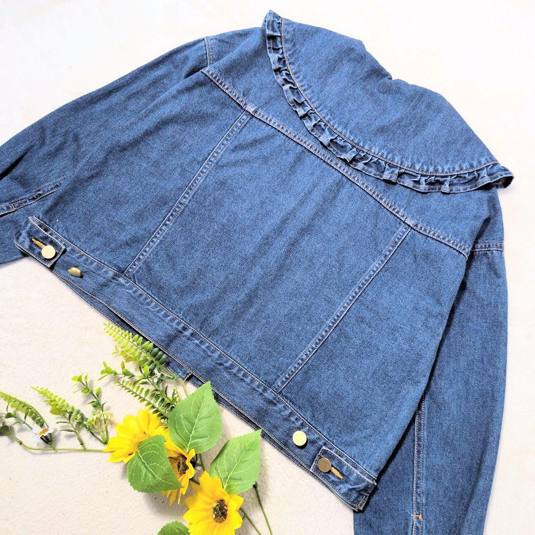 【タグ付】La Buoteque BonBon　デニムジャケット ビッグカラーＦ