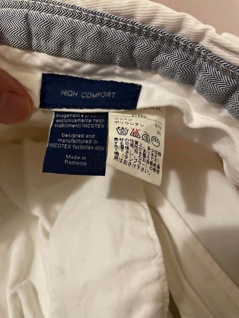 INCOTEXインコテックス　チノスラックス48ホワイト