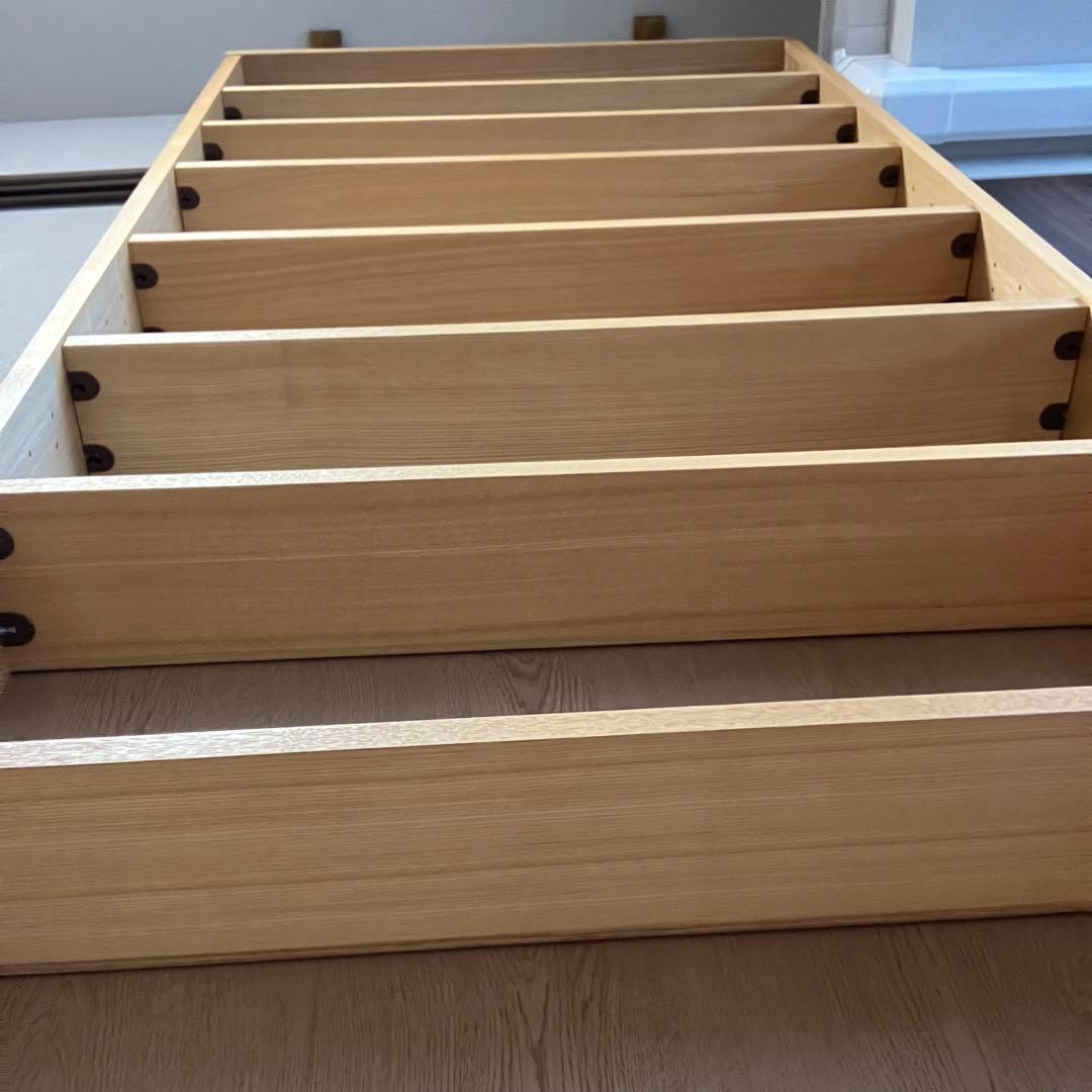 無印良品　組み合わせて使える木製収納・ハイタイプ・奥行１４ｃｍ・タモ材