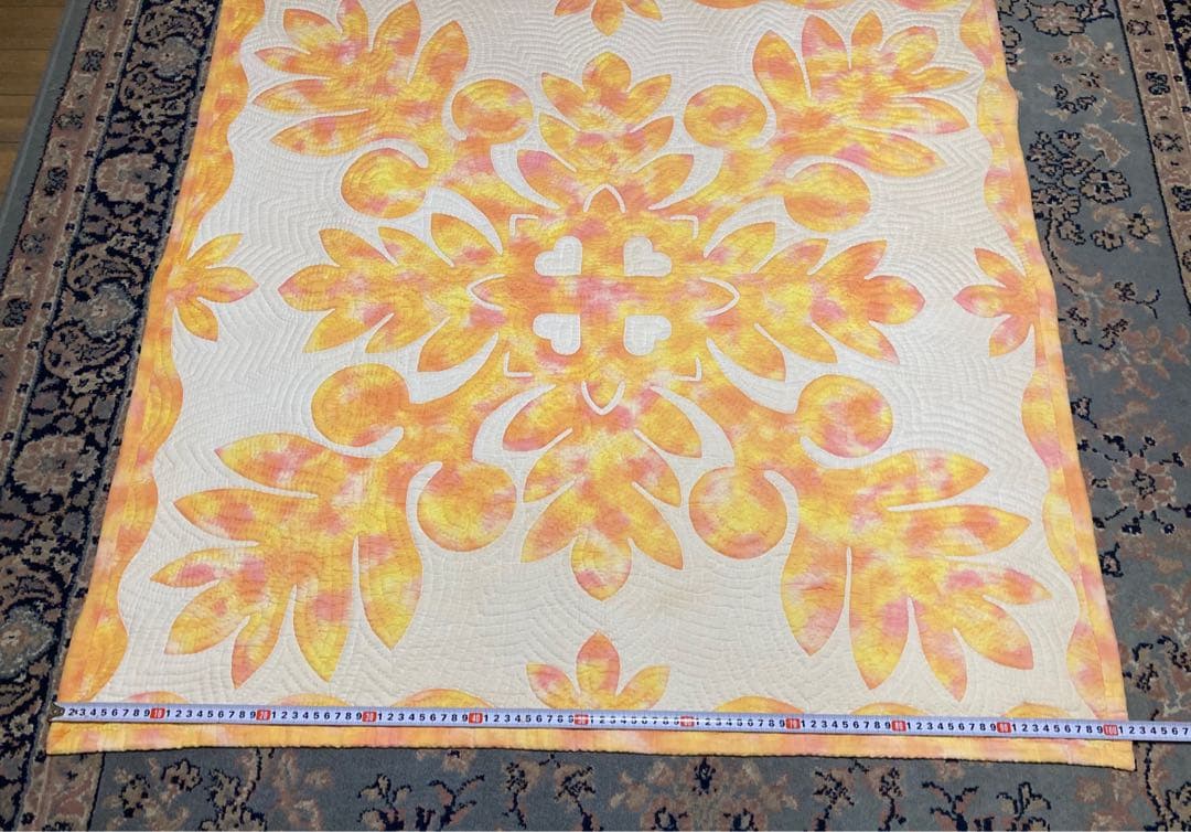 最終値下げ　ハワイアンキルトタペストリー　ハンドメイド【101cm✖️102cm】