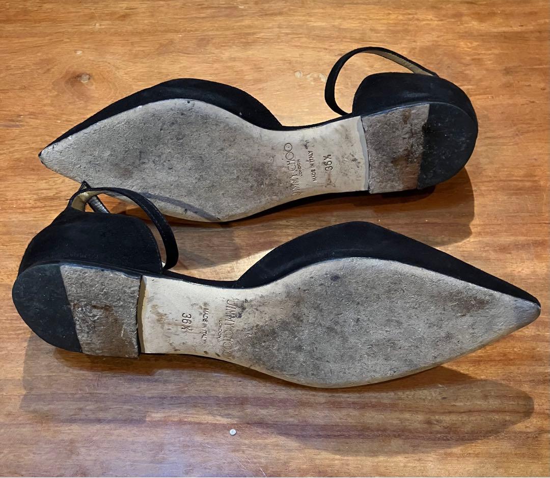 JIMMY CHOO ジミーチュウ　LUCY FLAT 36 1/2 BLACK