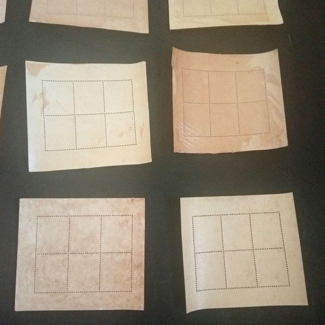 銭単位　年賀切手　昭和26年　少女とウサギ　お年玉シート16セット