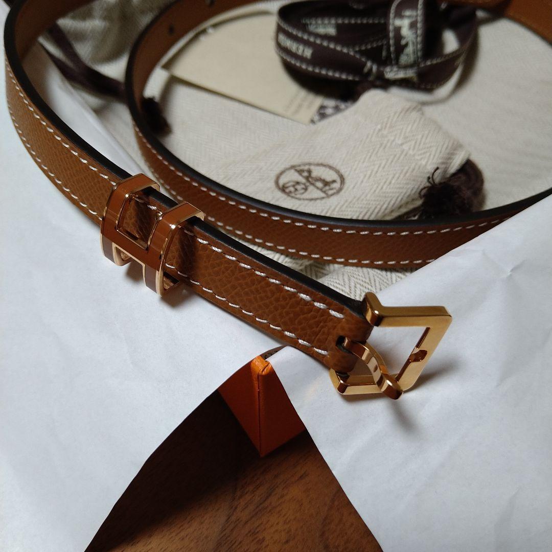 エルメス Hベルト ポップH ゴールド ローズゴールド金具 B刻印