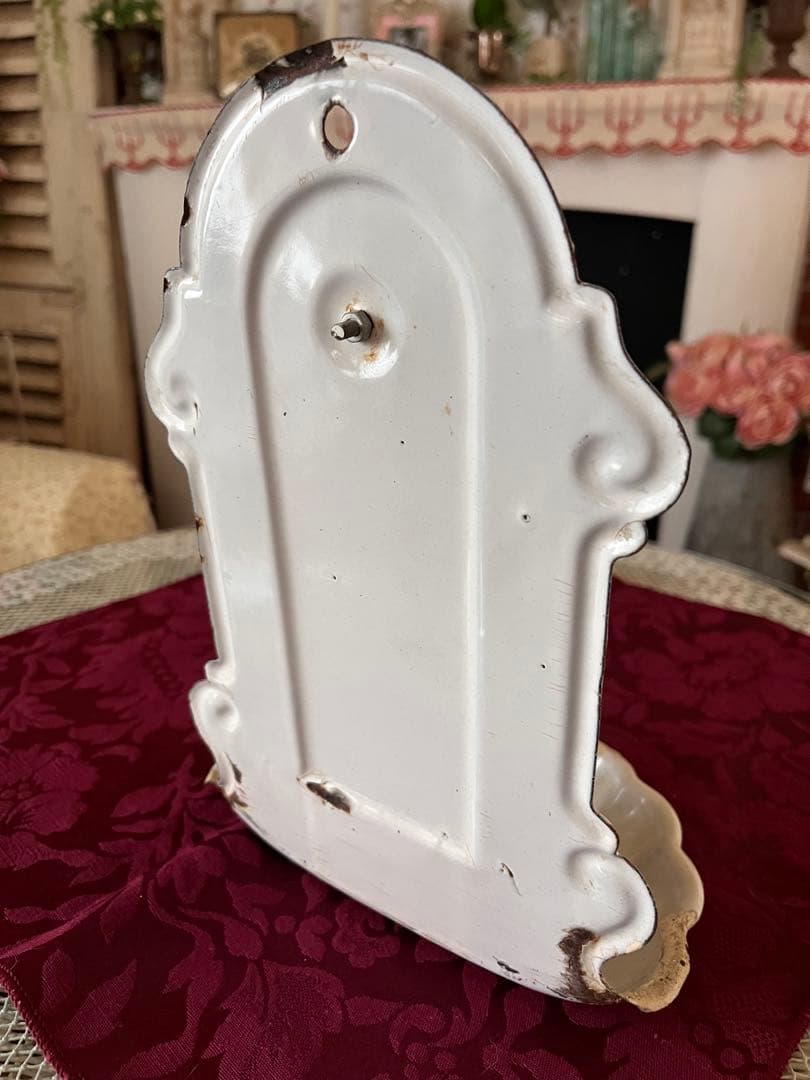 フレンチアンティーク ホーローカップホルダー カップ&ソープラック