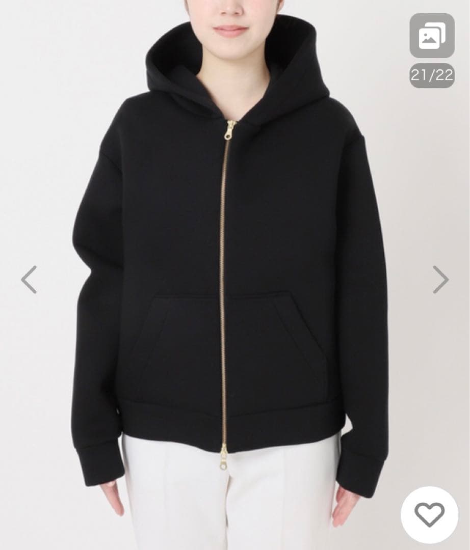 NOBLE ダンボールニットフーデットパーカー　ブラック