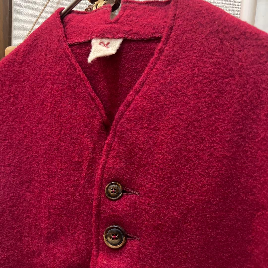 ★美品！45R フォーティファイブアール ウール100% 縮絨ニットジレベスト