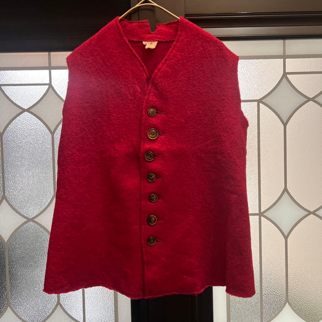 ★美品！45R フォーティファイブアール ウール100% 縮絨ニットジレベスト