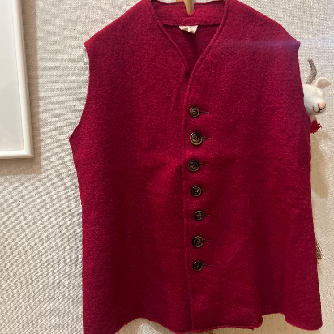 ★美品！45R フォーティファイブアール ウール100% 縮絨ニットジレベスト