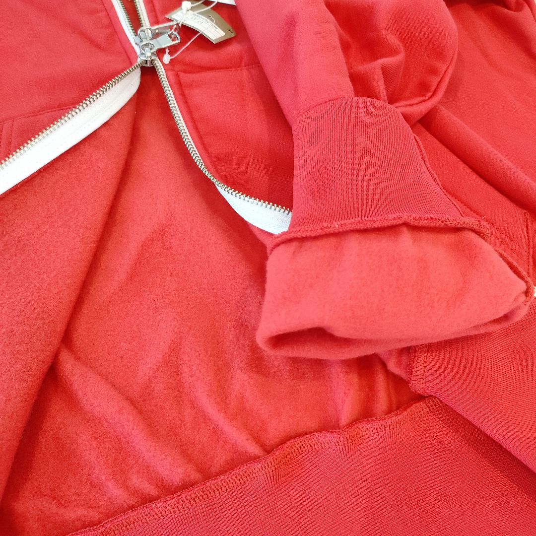 新品Jack bunny裏起毛4WAYストレッチフルジップフーディパーカー赤L