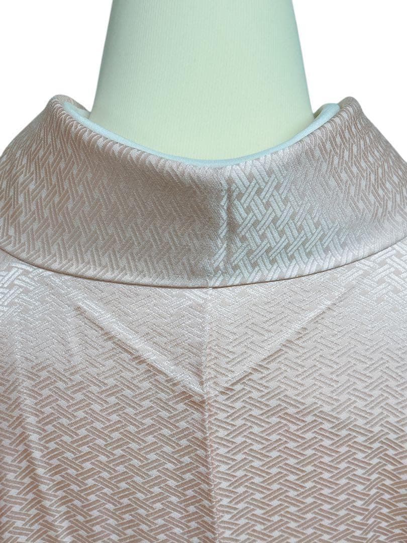 A32【美品 】訪問着　正絹着物　薄ピンク　刺繍　金駒刺繍　パティー　宴会