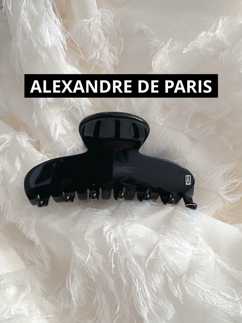 新品未使用ALEXANDRE DE PARIS ブラック ヘアクリップ☆シンプル