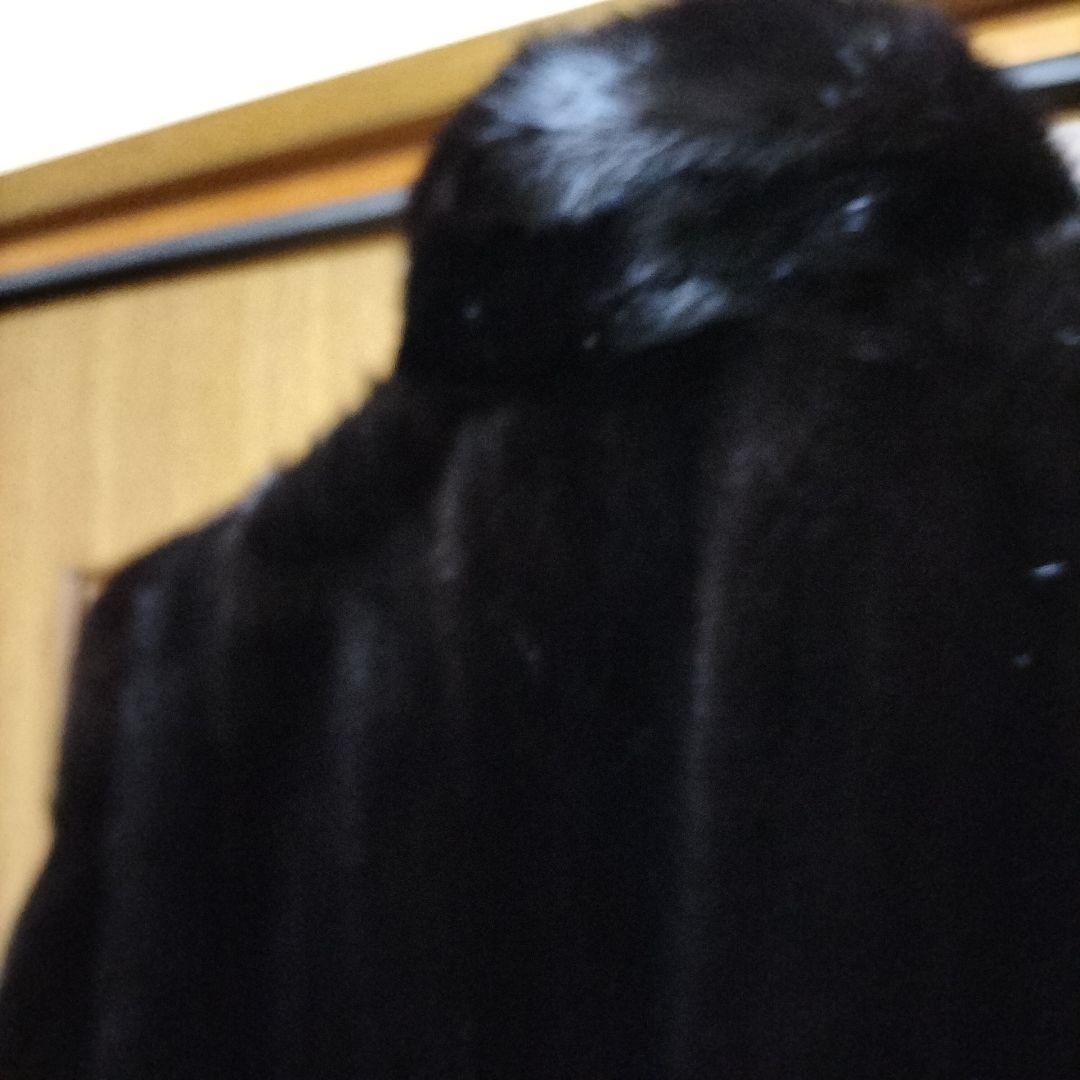 毛皮 ミンク超ロングコート　オーダーメイド　グッチ布内張り　全117cm　M~L