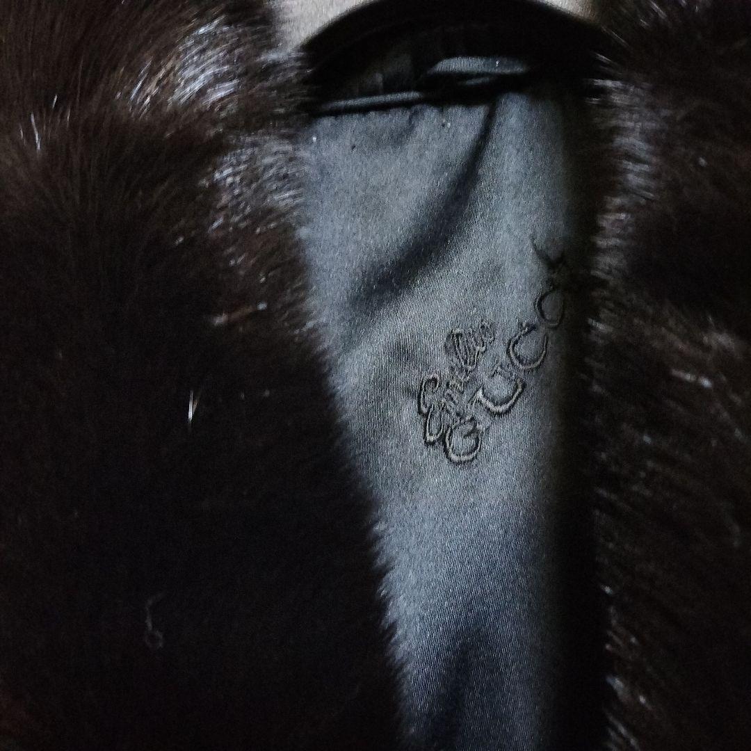 毛皮 ミンク超ロングコート　オーダーメイド　グッチ布内張り　全117cm　M~L