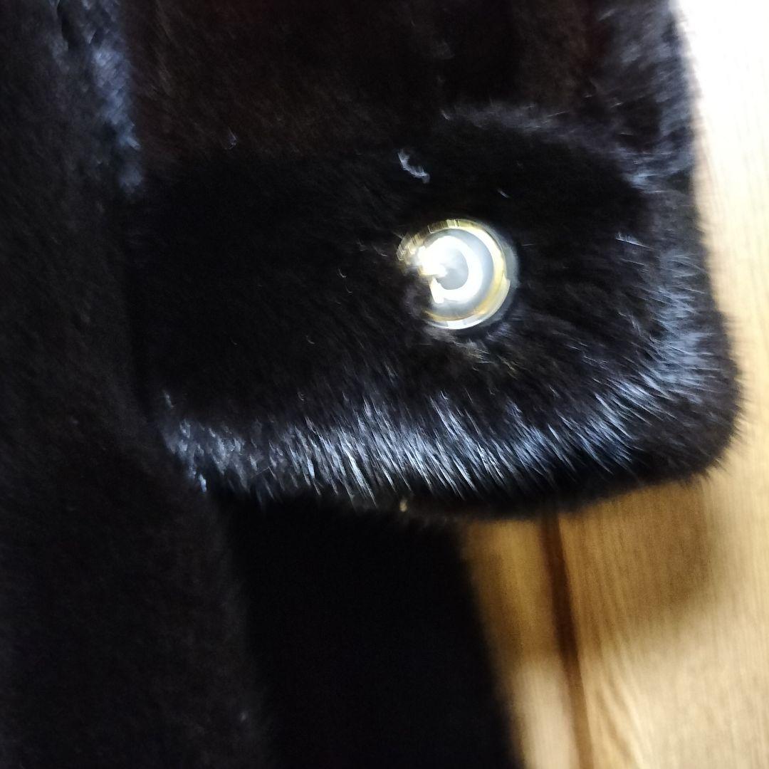 毛皮 ミンク超ロングコート　オーダーメイド　グッチ布内張り　全117cm　M~L