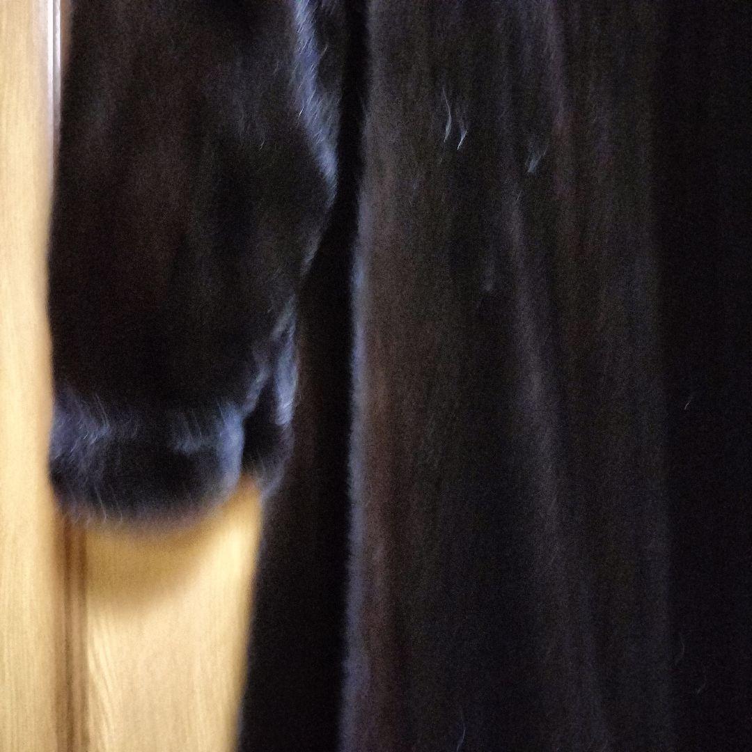 毛皮 ミンク超ロングコート　オーダーメイド　グッチ布内張り　全117cm　M~L