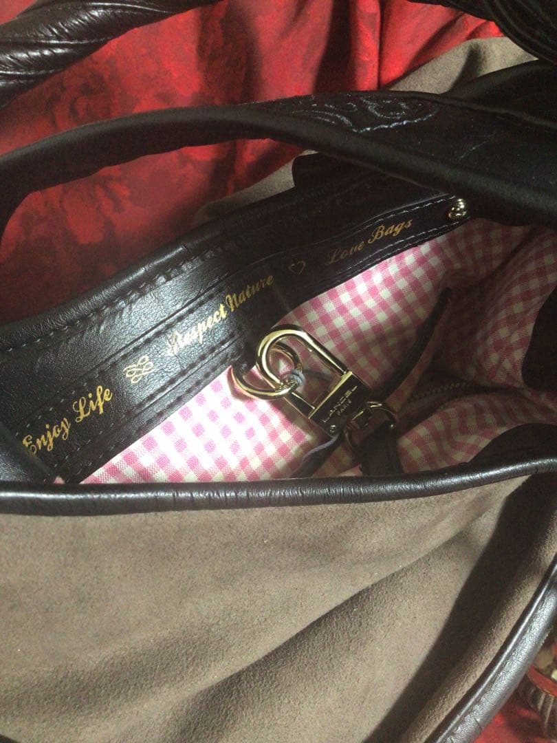 ランセルLANCELブリジットバルドー2WAYバッグ スエード バケット型