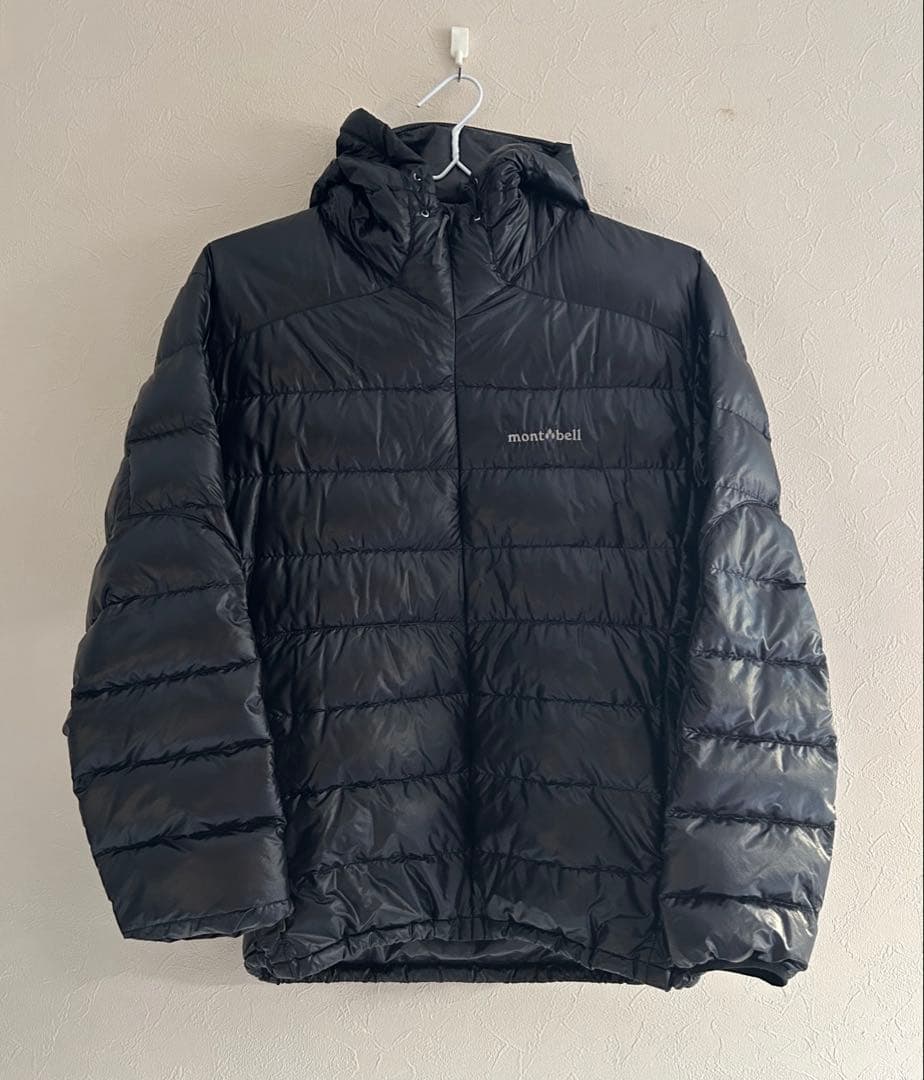 mont-bell フード付き ダウンジャケット ブラック メンズM