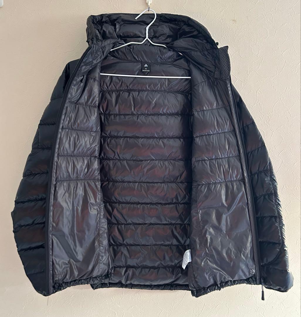 mont-bell フード付き ダウンジャケット ブラック メンズM