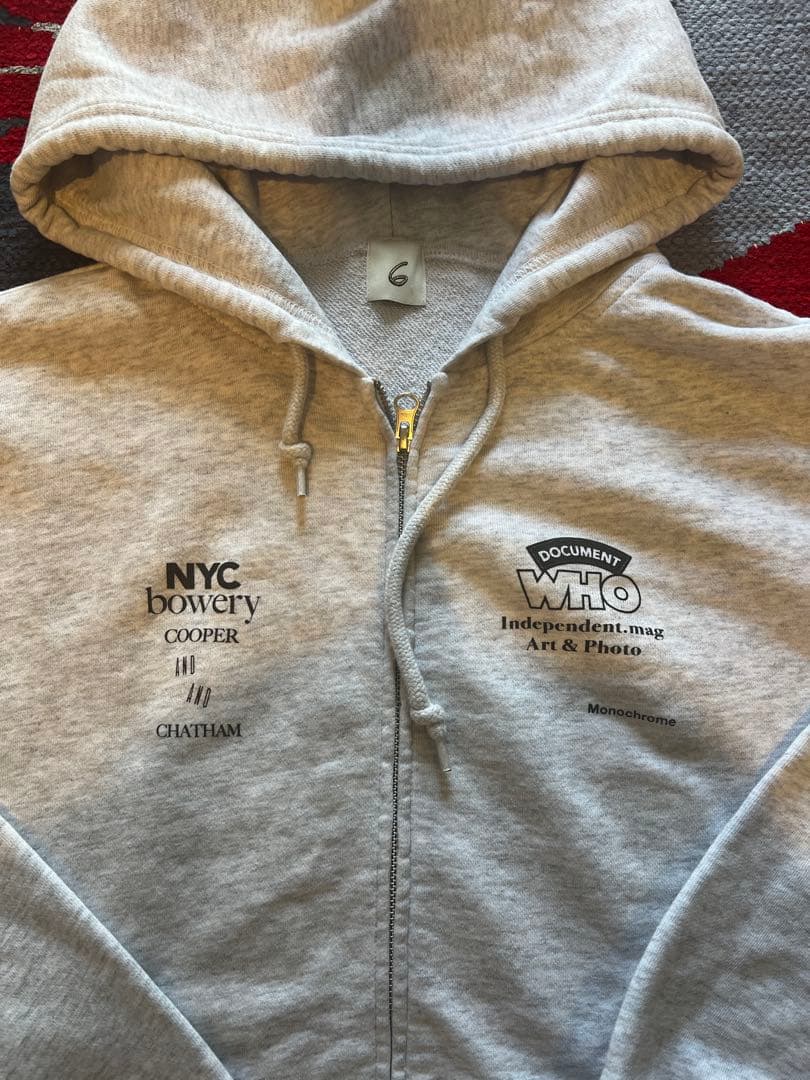 トップス 6(ROKU) WHO SWT ZIP PK GREY