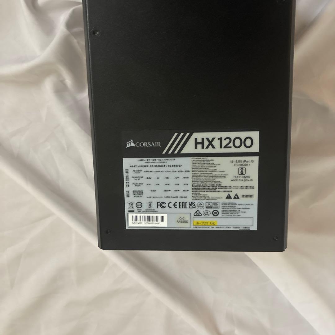 電源ユニット Corsair HX1200 1200W
