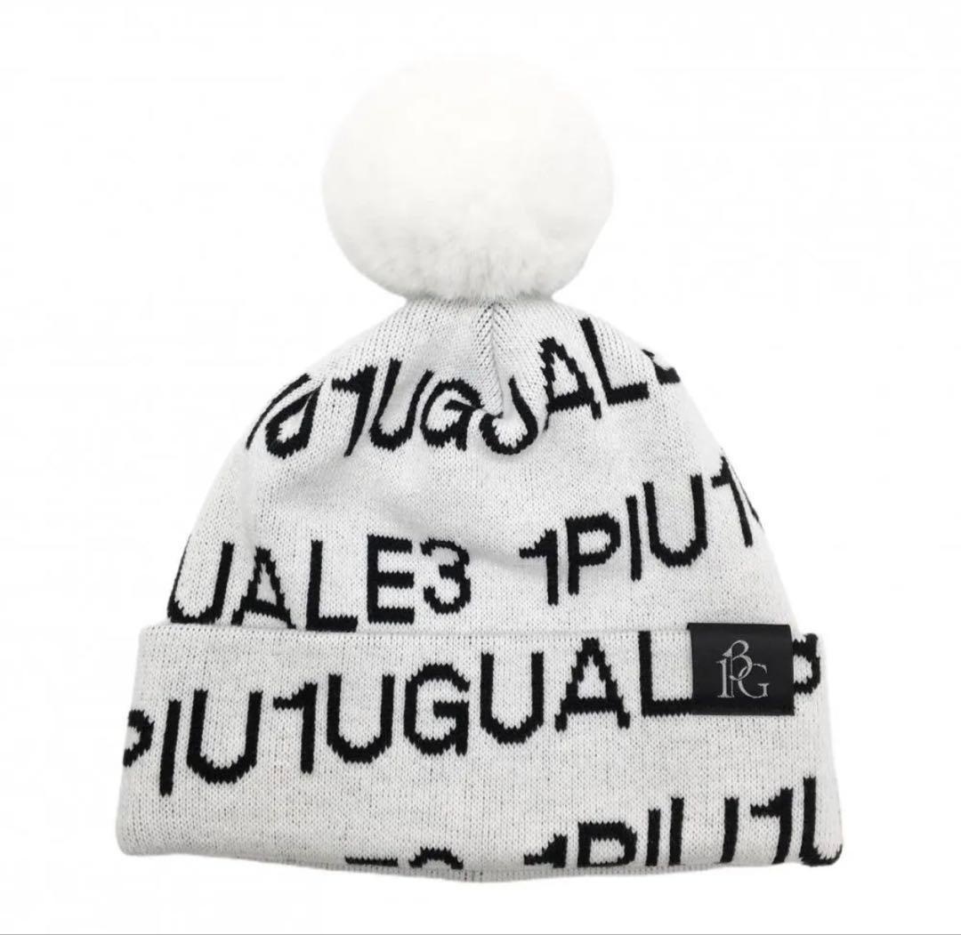 【極美品】1PIU1UGUALE3 GOLF ウノピュウ ニット帽 ホワイト