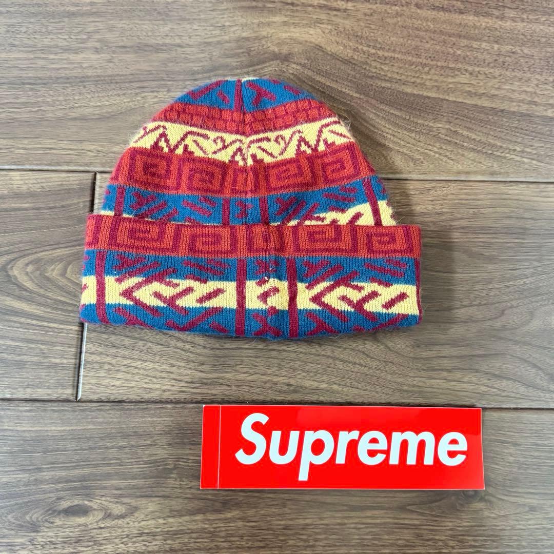⭐️極美品⭐️ Supreme シュプリーム ビーニー　幾何学模様　ニット帽