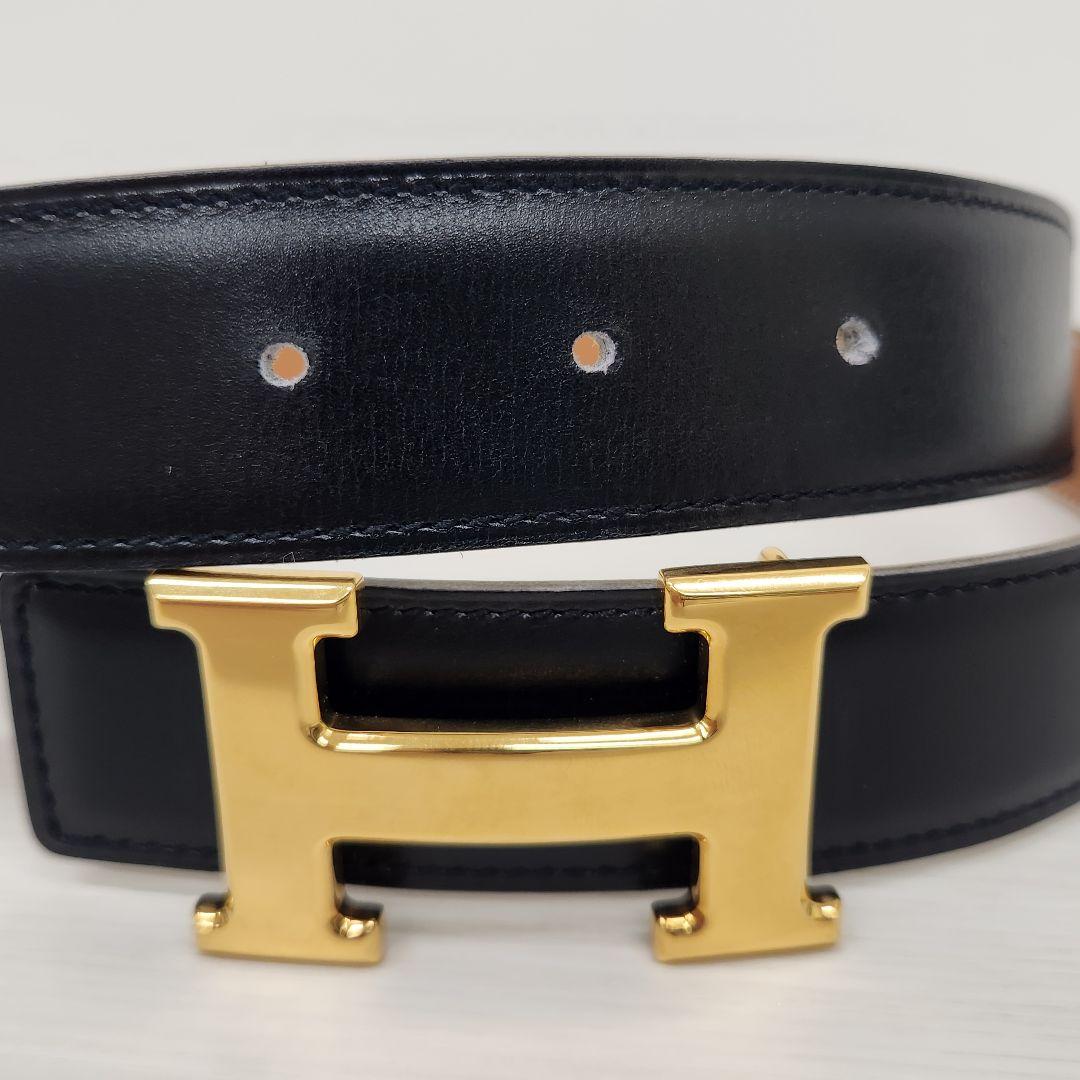 エルメス HERMES Hベルト サイズ70 〇Z刻印 ブラック 中古