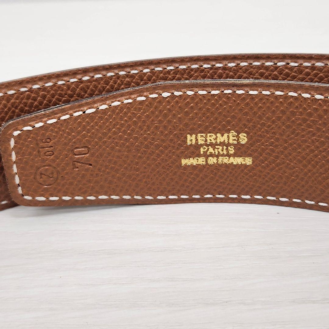 エルメス HERMES Hベルト サイズ70 〇Z刻印 ブラック 中古