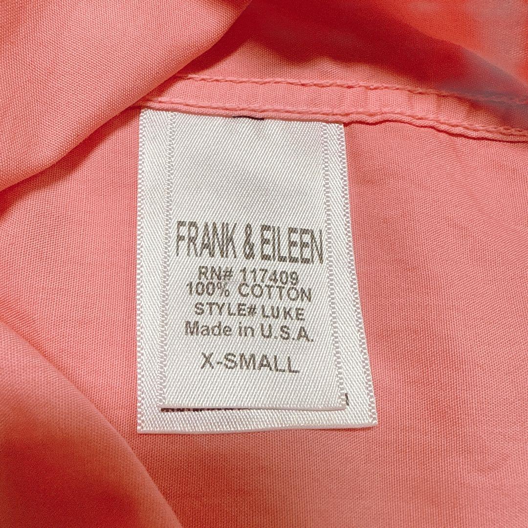 美品 フランクアンドアイリーン　LUKE ポプリン シャツ　コットン　ピンク