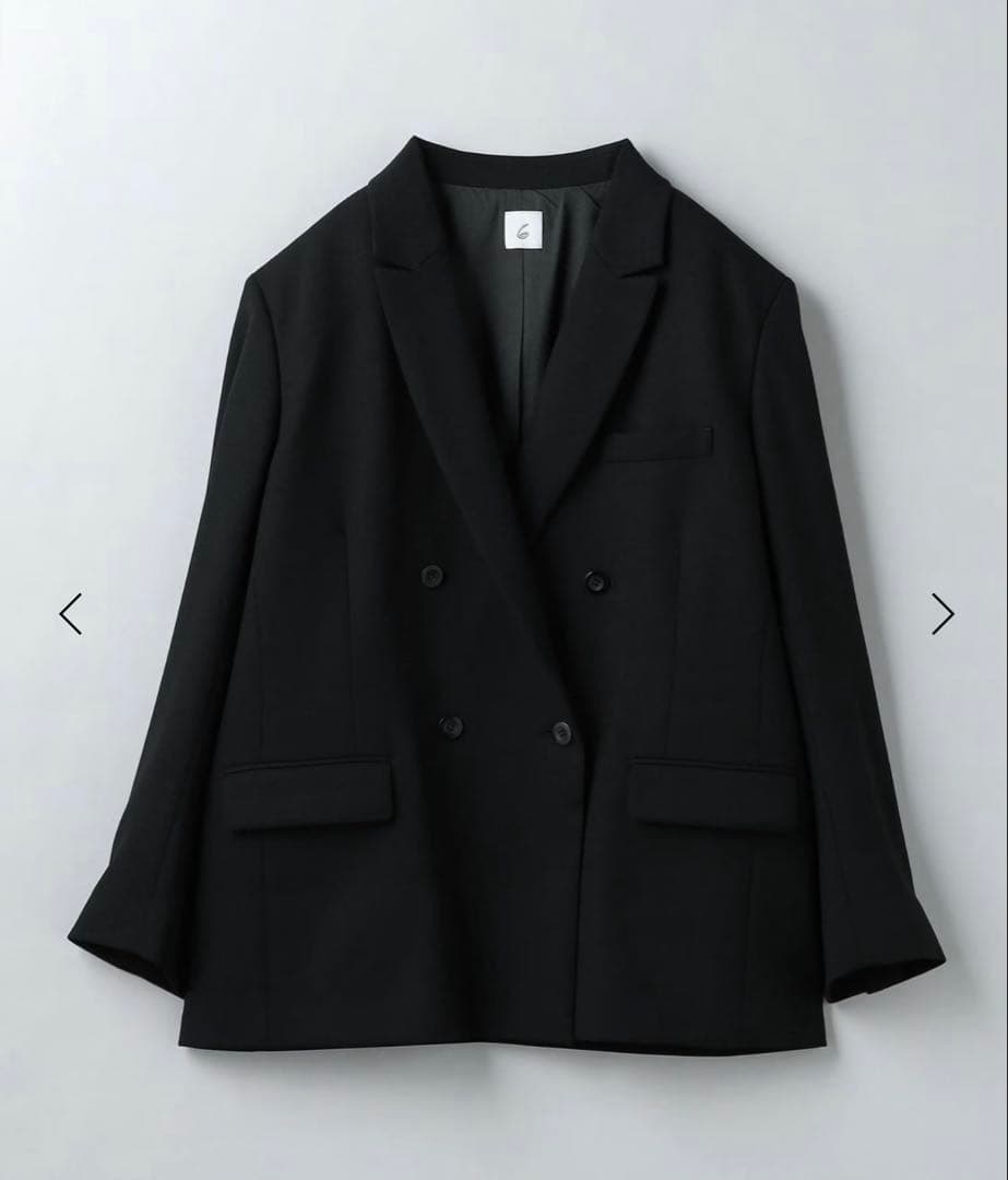無*様 ＜6(ROKU)＞ジョーゼット ダブルブレスト ジャケット