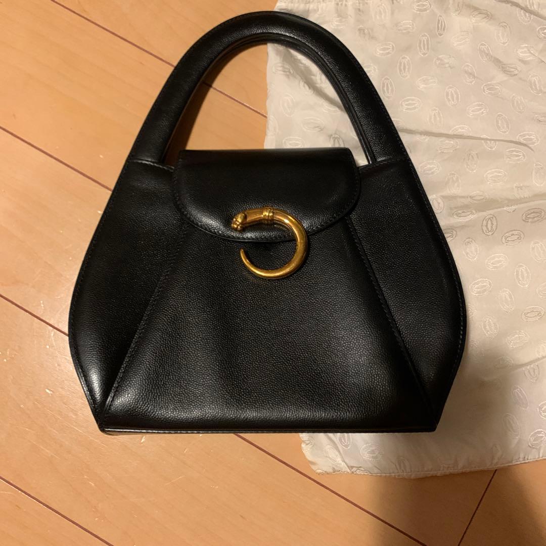 【2月15日まで期間限定価格】Cartier ハンドバック　レザー　黒