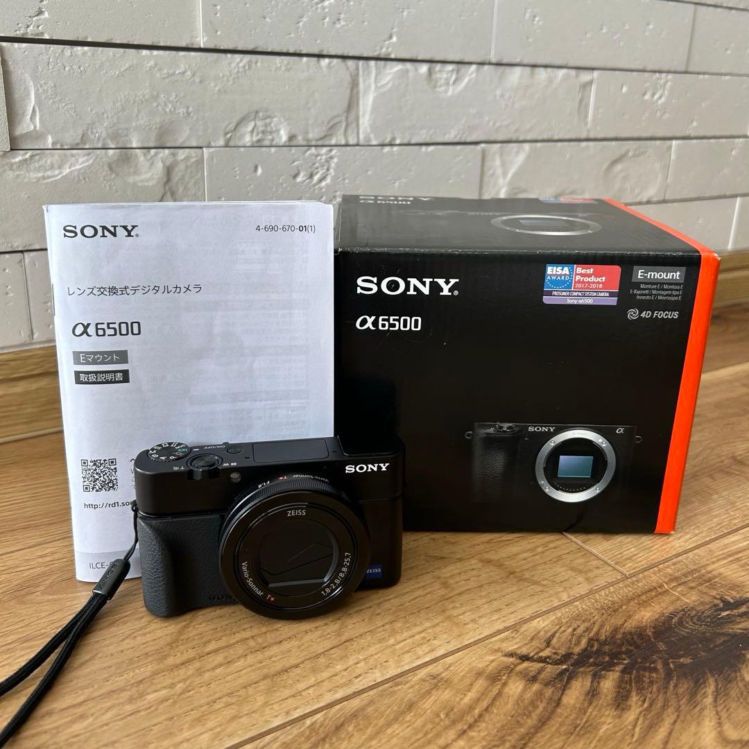 SONY α6500 ボディ 箱あり 純正バッテリー 純正グリップ＋保護フィルム