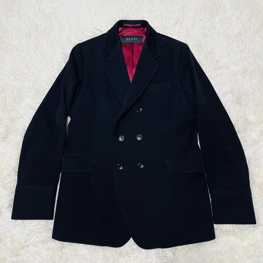 GUCCI グッチ テーラードジャケット ダブルボタン ウール ブラック