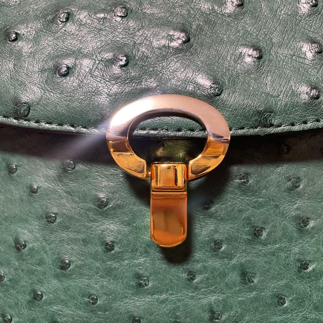 【未使用品定価60万円】ハンドバッグ　オーストリッチ　ダチョウ　本革