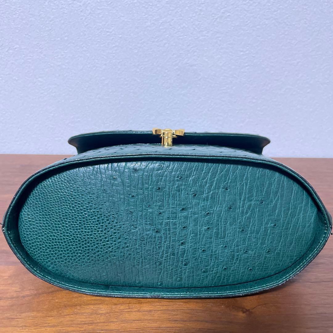 【未使用品定価60万円】ハンドバッグ　オーストリッチ　ダチョウ　本革