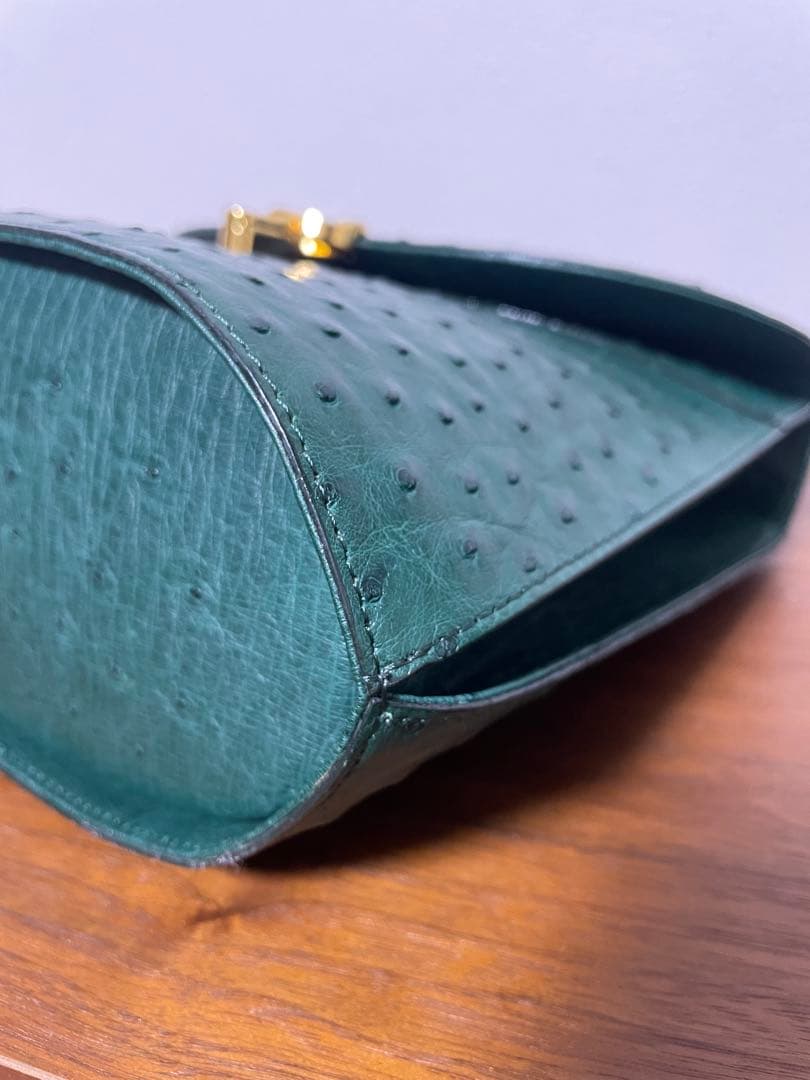 【未使用品定価60万円】ハンドバッグ　オーストリッチ　ダチョウ　本革