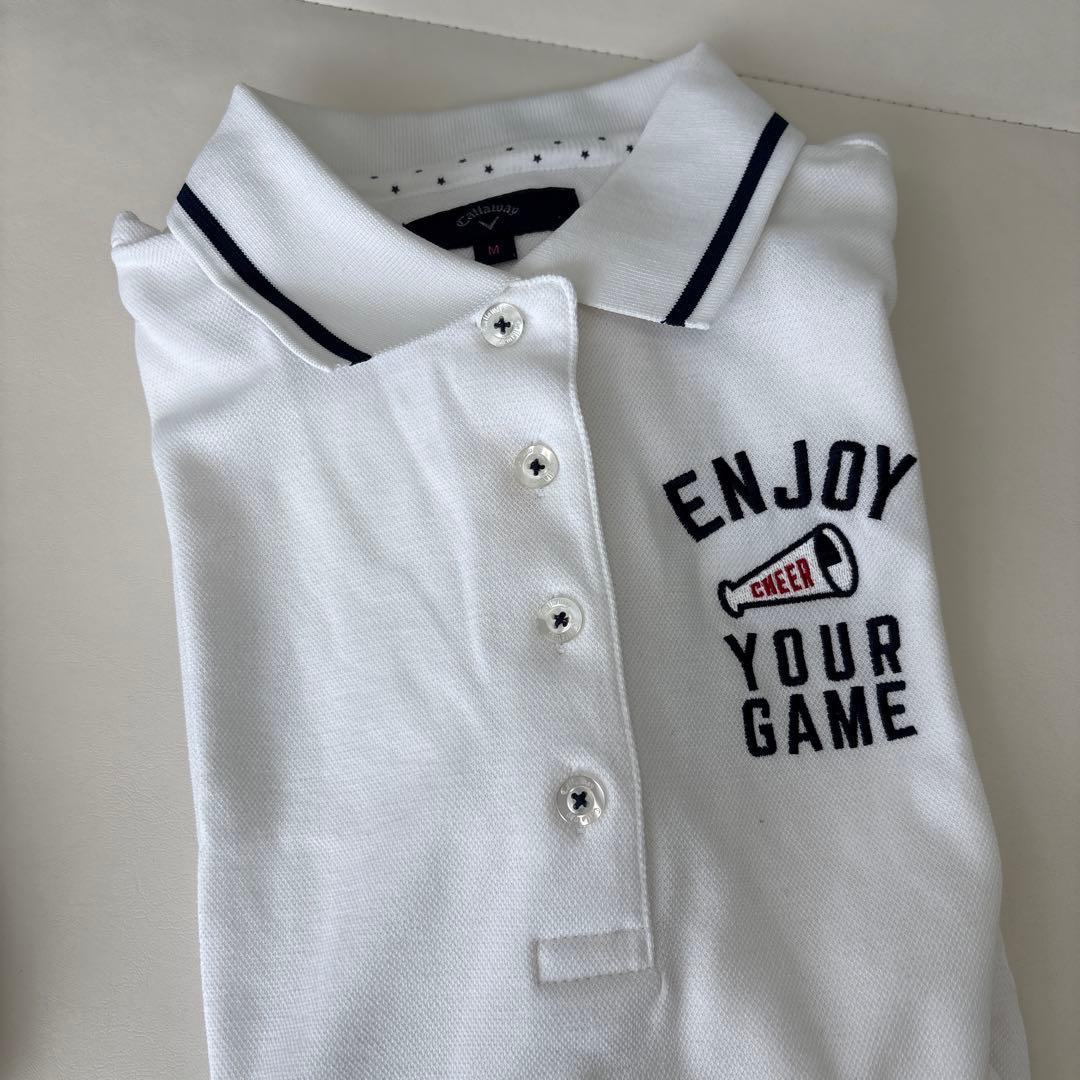 【6点セット】Callaway ゴルフウェアセット一式 ホワイト/ネイビー