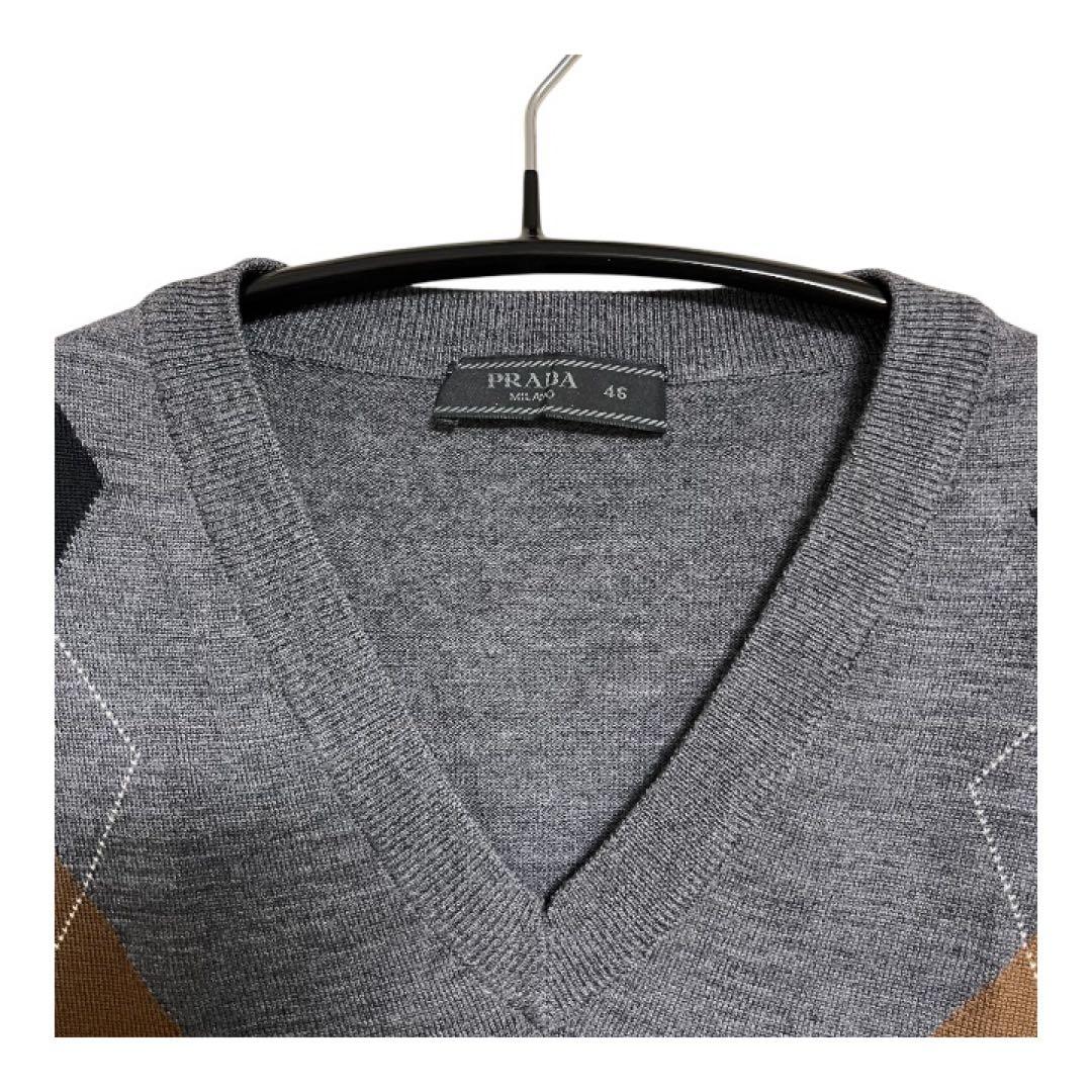 トップス PRADA Argyle Knit Vest