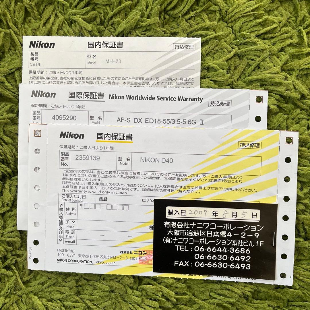 Nikon D40 デジタル一眼レフカメラ