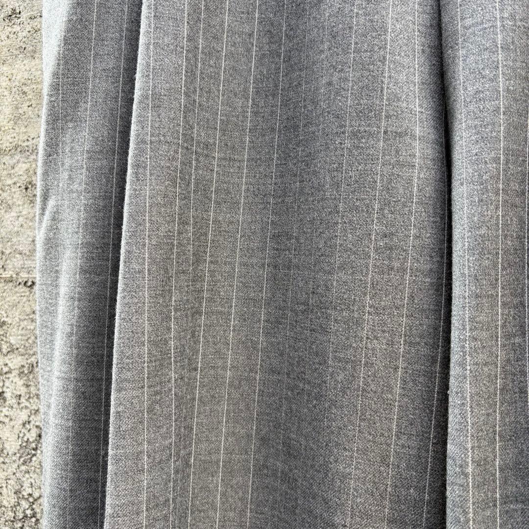 URU ウル 1TUCK PANTS グレー ワイド スラックス ストライプ