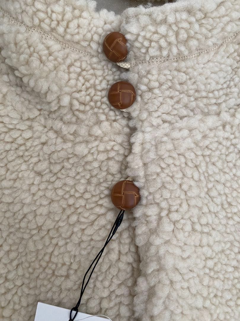 未使用タグ付き ジムフレックス ボアベスト くるみボタン フード 12