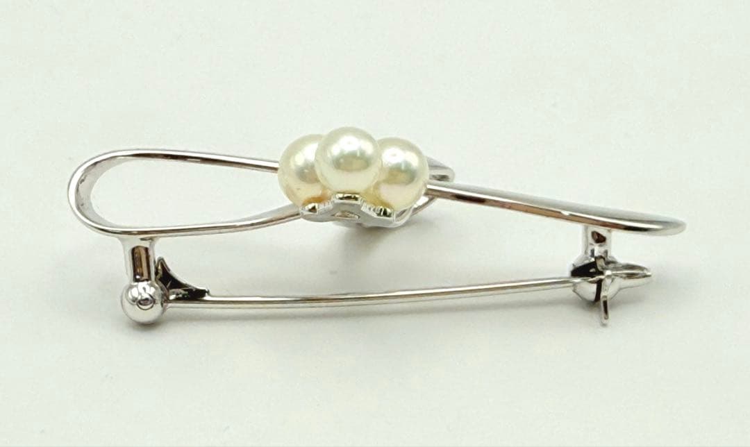 ミキモト パールブローチ リボンモチーフ