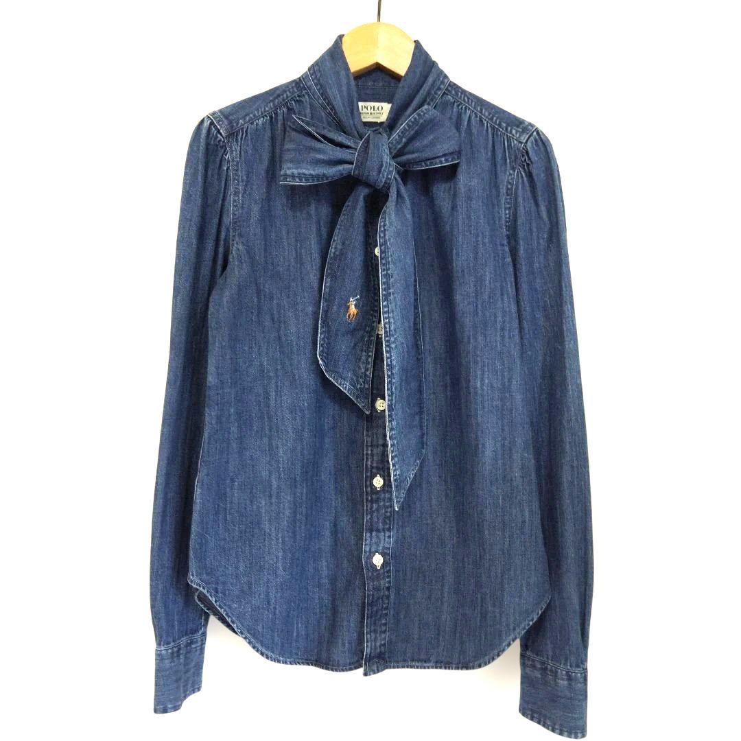 キ*ー様 現行QR ポロラルフローレン デニム＆サプライ ボウタイデニムシャツ